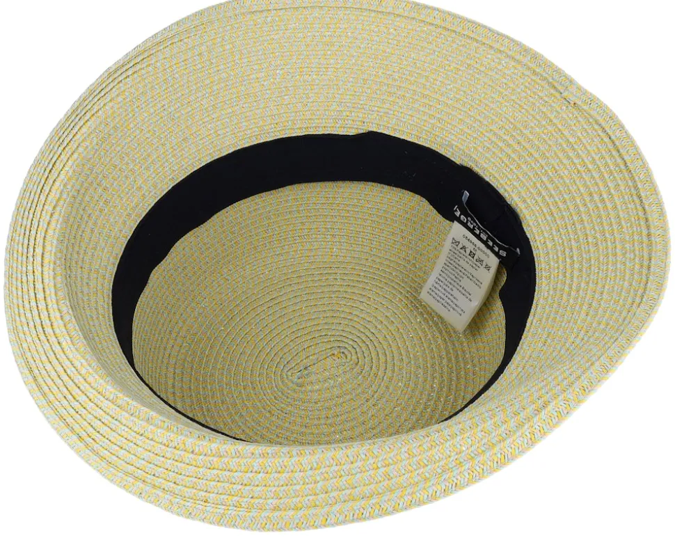 Cloche With Ribbon Trimming Honey-Powder Red Straw Hat - Seeberger