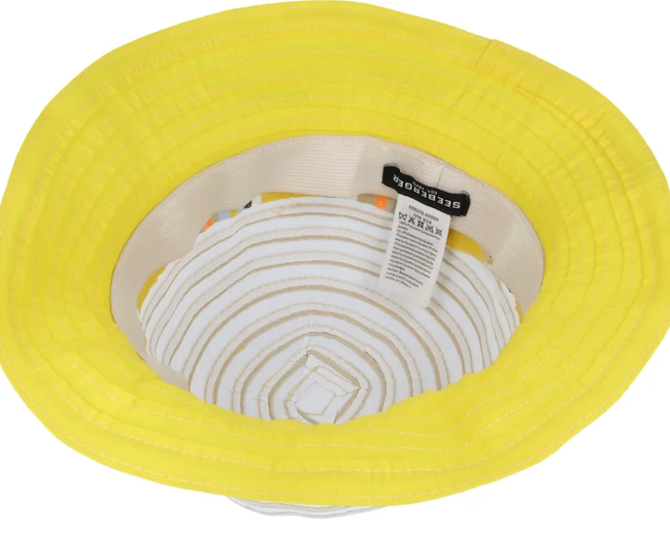 Cloche With Stripy Insert White-Honey Bucket - Seeberger