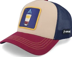 Cocktails B52 Navy/ Beige/Burgundy Trucker - Capslab