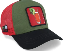 Cocktails Bloody Mary Green/Black/Red Trucker - Capslab