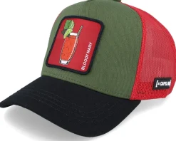 Cocktails Bloody Mary Green/Black/Red Trucker - Capslab
