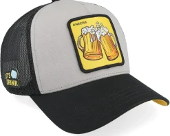 Cocktails Cheers Grey/Black Trucker - Capslab