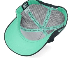 Cocktails Lagoon Black/Turqouise A-frame Trucker - Capslab