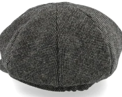Coco Tweed Black Newsboy Flat Cap - Mayser