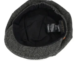 Coco Tweed Black Newsboy Flat Cap - Mayser