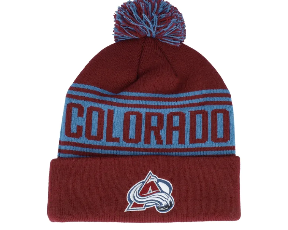 Colorado Avalanche Dark Garnet/Aqua Blue Pom - Fanatics