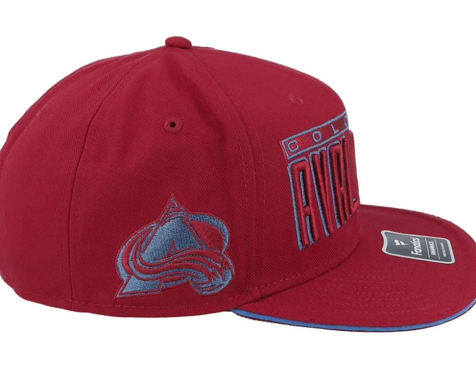 Colorado Avalanche Gino Flat Brim Dark Garnet/Blue Snapback - Fanatics