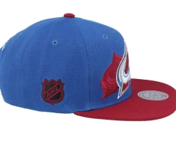 Colorado Avalanche Triple Up Light Blue/Red Snapback - Mitchell & Ness