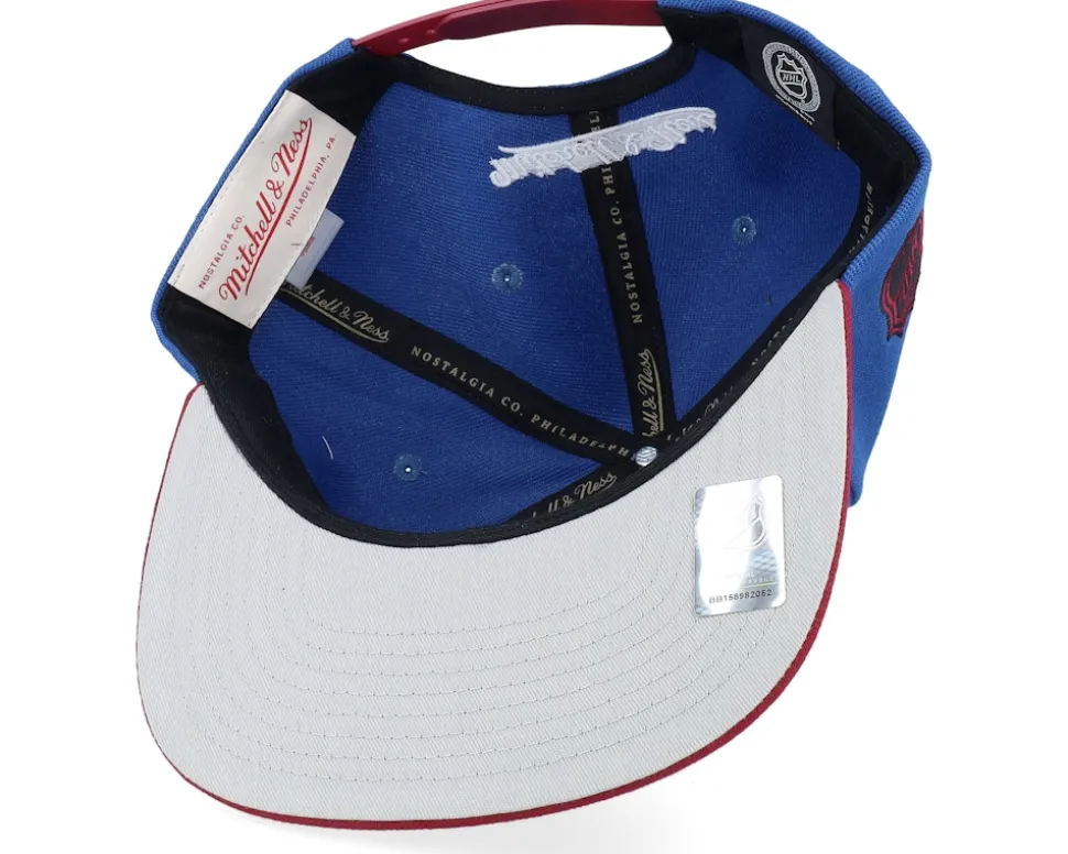 Colorado Avalanche Triple Up Light Blue/Red Snapback - Mitchell & Ness