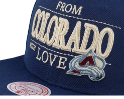 Colorado Avalanche With Love Blue Snapback - Mitchell & Ness