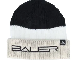 Colorblock Toque Black/White/Stone Cuff - Bauer