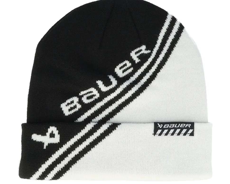Colorblock Toque Black/White Cuff - Bauer