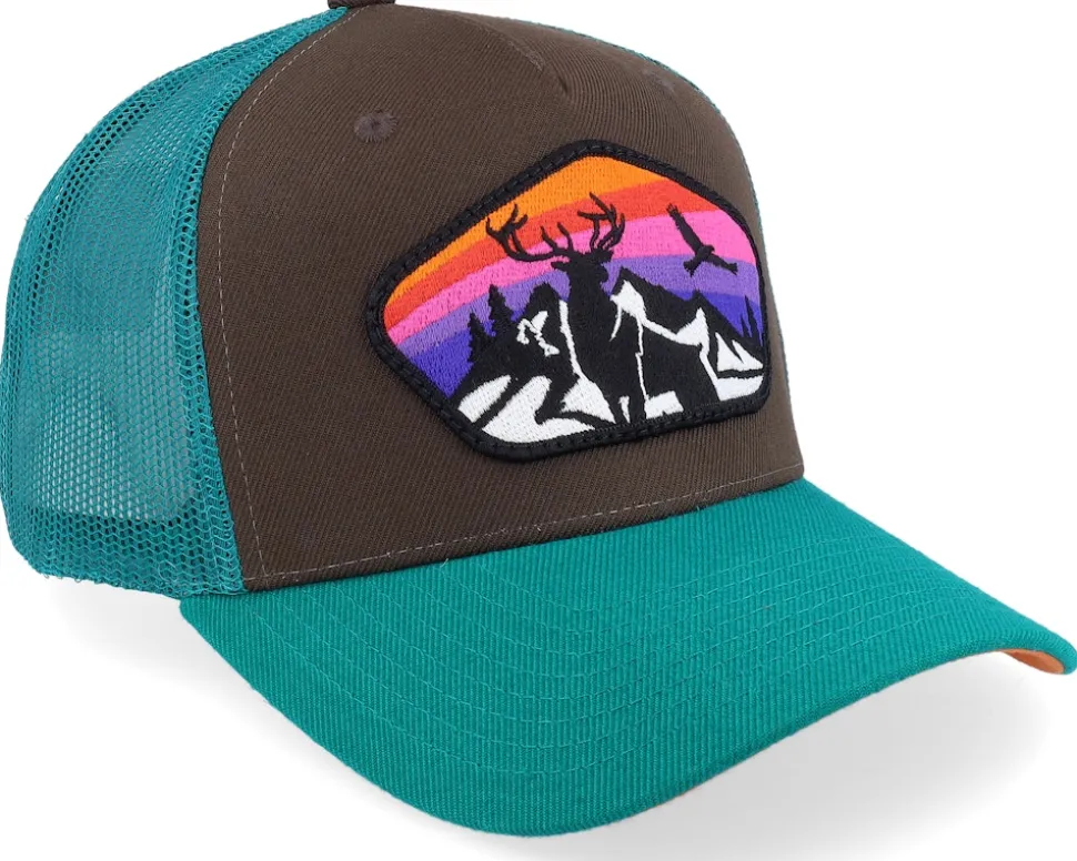 Colorful Deer Big Patch Brown/Teal/Orange A-frame - Iconic