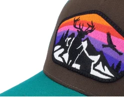 Colorful Deer Big Patch Brown/Teal/Orange A-frame - Iconic