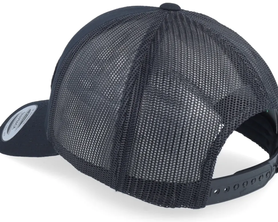 Colorful Deer Big Patch Black A-frame Trucker - Iconic