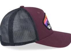 Colorful Deer Big Patch Plum/Black A-frame Trucker - Iconic