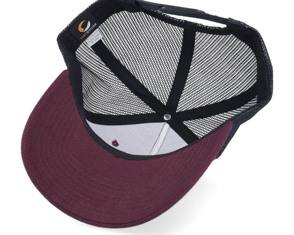 Colorful Deer Big Patch Plum/Black A-frame Trucker - Iconic