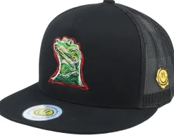 Colorful Lizard Black A-frame Trucker - Lucid Smile