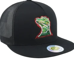 Colorful Lizard Black A-frame Trucker - Lucid Smile