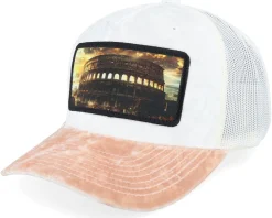 Colosseum At Its Peak Velvet White/Peach/Ivory A-Frame Trucker - Calza Pennello