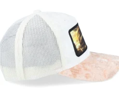 Colosseum At Its Peak Velvet White/Peach/Ivory A-Frame Trucker - Calza Pennello