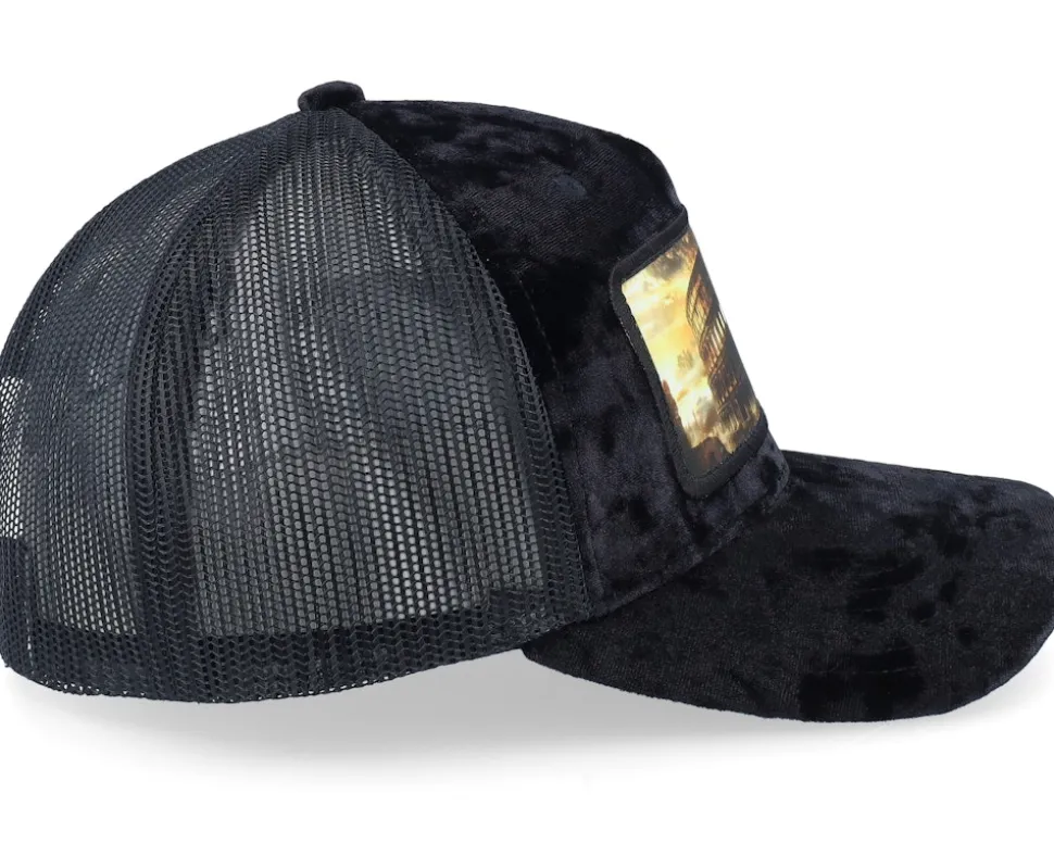 Colosseum At Its Peak Velvet Black A-Frame Trucker - Calza Pennello