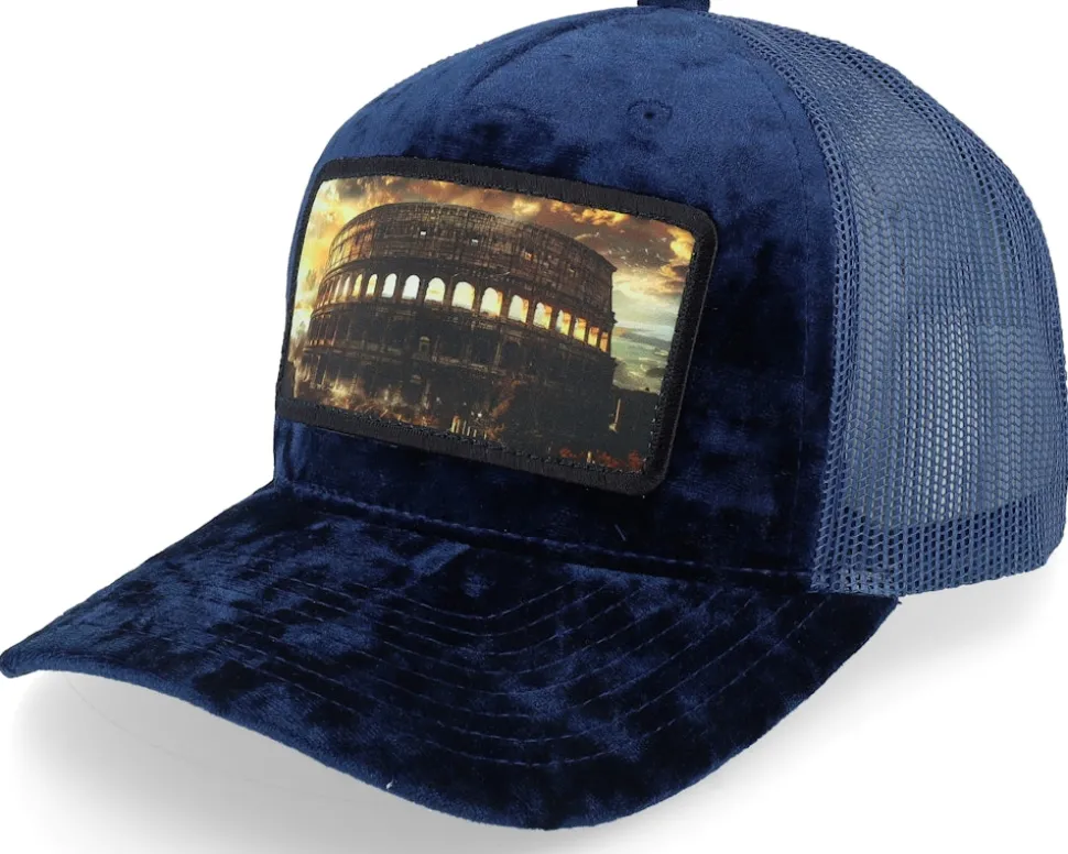 Colosseum At Its Peak Velvet Black A-Frame Trucker - Calza Pennello