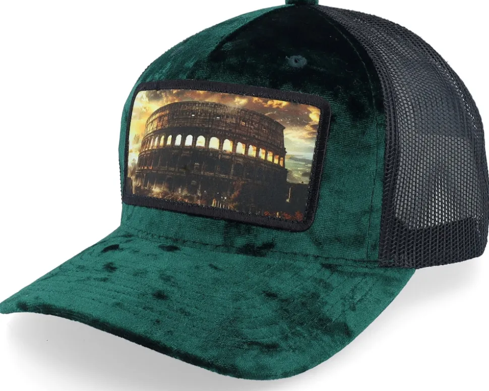 Colosseum At Its Peak Velvet Black A-Frame Trucker - Calza Pennello