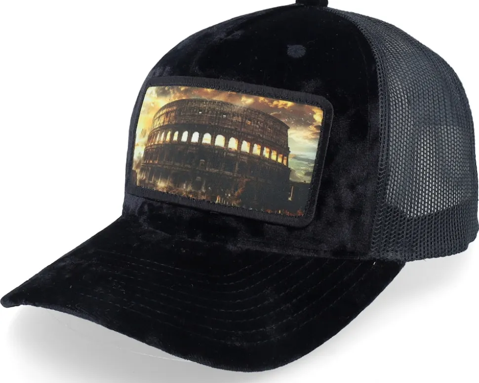 Colosseum At Its Peak Velvet Green/Black A-Frame Trucker - Calza Pennello