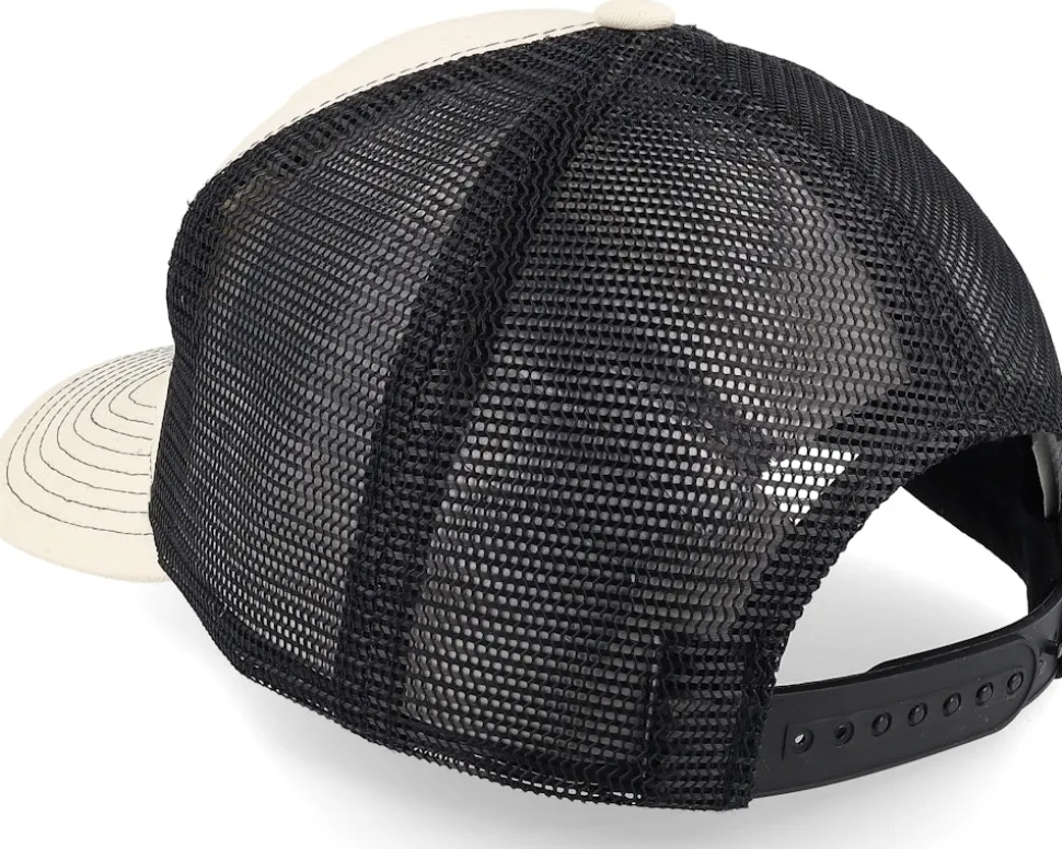 Compass Rose Ivory/Black Contrast Stitch Trucker - Wild Spirit