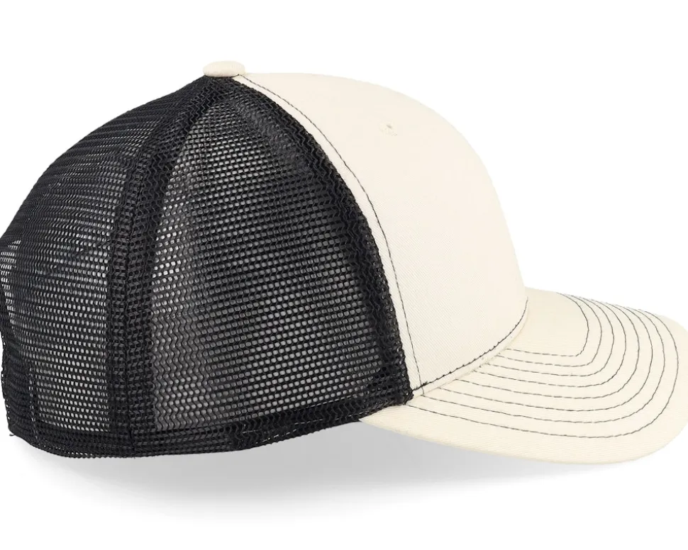Compass Rose Ivory/Black Contrast Stitch Trucker - Wild Spirit