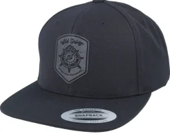 Compass Shield Black Patch Black Snapback - Wild Spirit