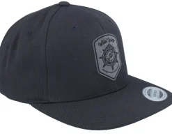 Compass Shield Black Patch Black Snapback - Wild Spirit