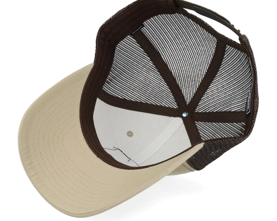Compass Shield Brown Patch Khaki/Coffee Trucker - Wild Spirit