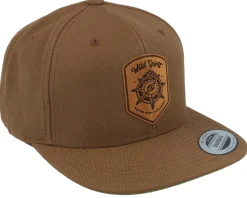 Compass Shield Brown Patch Tan Snapback - Wild Spirit