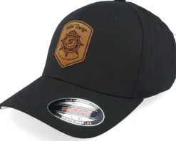 Compass Shield Brown Patch Black Flexfit - Wild Spirit