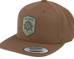 Compass Shield Green Patch Tan Snapback - Wild Spirit