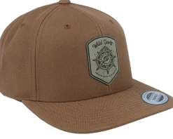 Compass Shield Green Patch Tan Snapback - Wild Spirit
