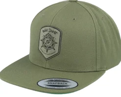Compass Shield Green Patch Buck Snapback - Wild Spirit