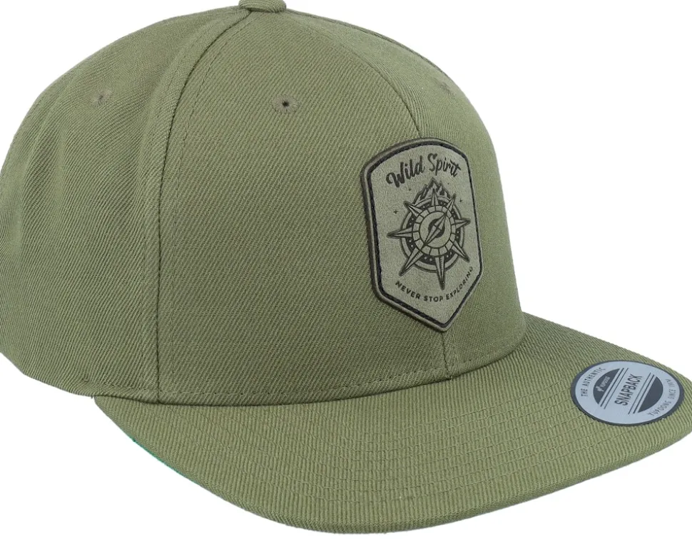 Compass Shield Green Patch Buck Snapback - Wild Spirit