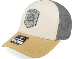 Compass Shield Grey Patch Beige/Grey/Amber Gold - Wild Spirit