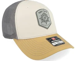 Compass Shield Grey Patch Beige/Grey/Amber Gold - Wild Spirit