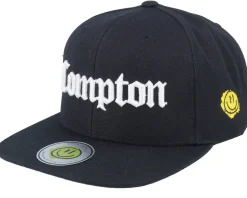 Compton 3d Script Black Snapback - Lucid Smile