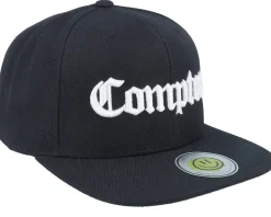 Compton 3d Script Black Snapback - Lucid Smile