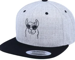 Cool Llama Lines Heather Grey/Black Snapback - Iconic