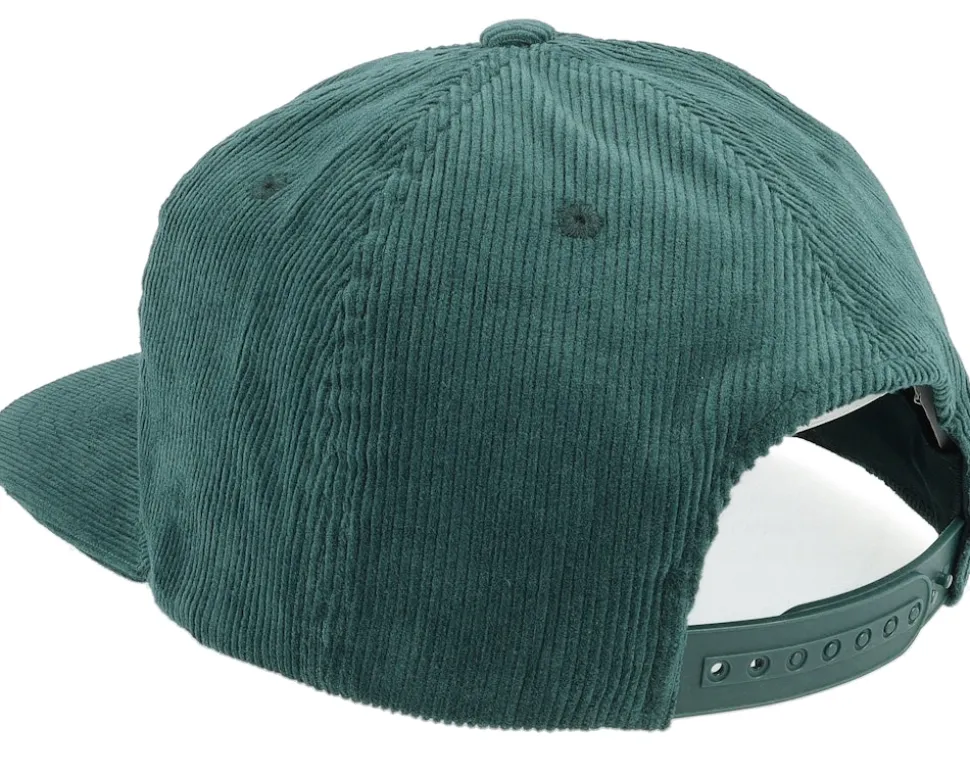 Cord Dark Green 5-panel Halfmoon Snapback - Equip