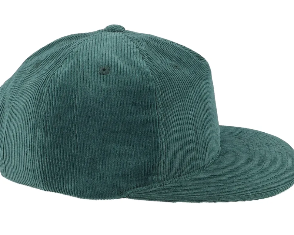 Cord Dark Green 5-panel Halfmoon Snapback - Equip