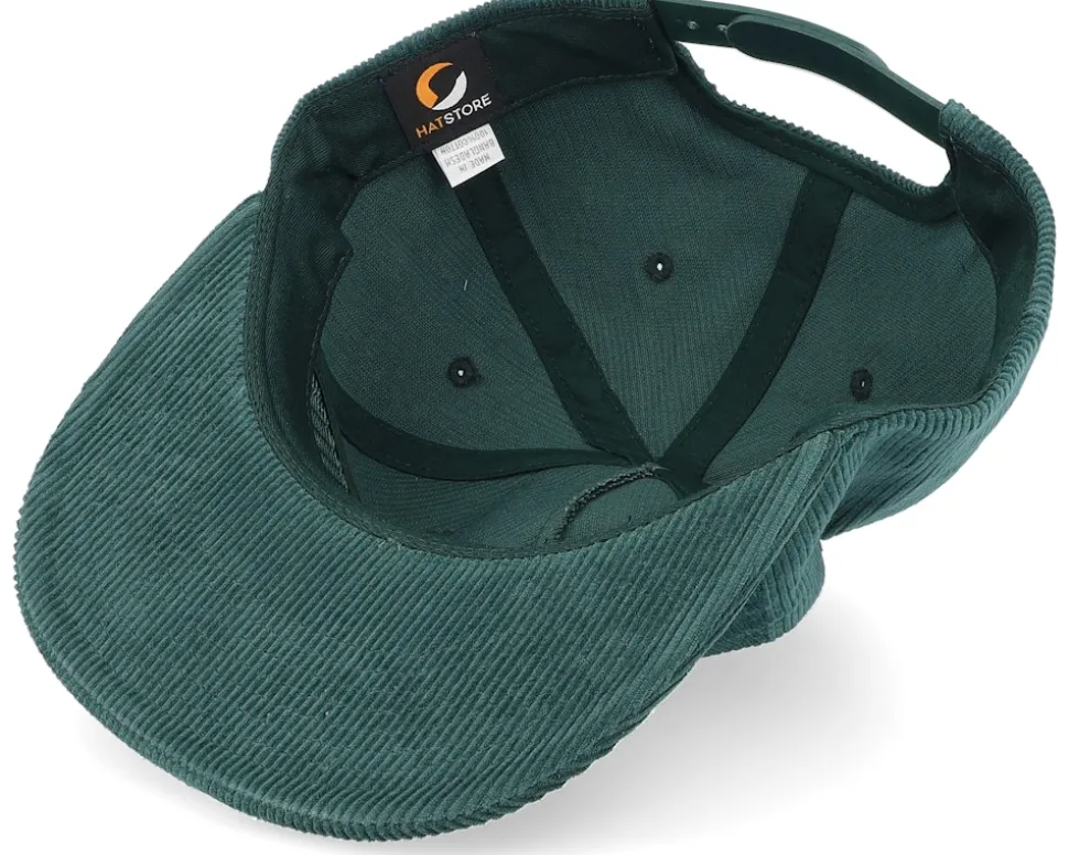 Cord Dark Green 5-panel Halfmoon Snapback - Equip