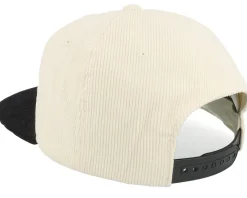 Cord Ivory/Black 5-panel Halfmoon Snapback - Equip