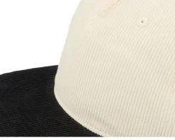 Cord Ivory/Black 5-panel Halfmoon Snapback - Equip